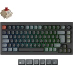 Keychron V1 Ultra 8K Bluetooth / vezeték nélküli magyar Silk POM Red mechanikus billentyűzet fekete