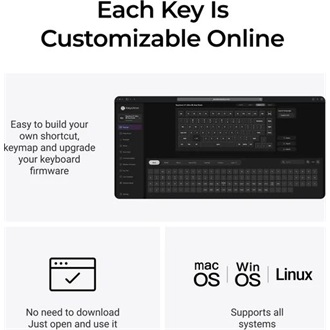 Keychron V1 Ultra 8K Bluetooth / vezeték nélküli magyar Silk POM Red mechanikus billentyűzet fekete