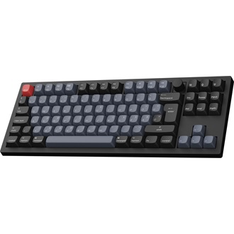 Keychron V3 Max Bluetooth / vezeték nélküli magyar Gateron Jupiter Brown mechanikus billentyűzet fekete-kék