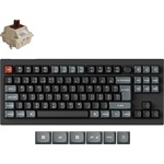 Keychron V3 Ultra 8K Bluetooth / vezeték nélküli magyar Silk POM Brown mechanikus billentyűzet fekete
