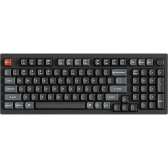 Keychron V5 Ultra 8K Bluetooth / vezeték nélküli magyar Silk POM Banana mechanikus billentyűzet fekete (Csomagolás sérül