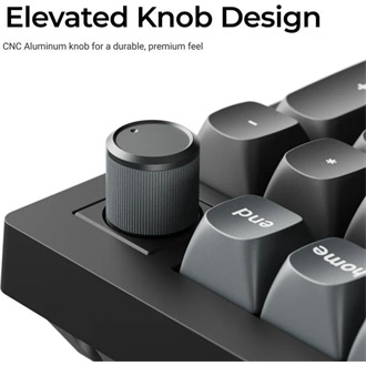 Keychron V5 Ultra 8K Bluetooth / vezeték nélküli magyar Silk POM Brown mechanikus billentyűzet fekete
