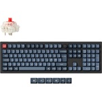 Keychron V6 Max Bluetooth / vezeték nélküli magyar gaming Gateron Jupiter Red mechanikus billentyűzet fekete-szürke (Bon