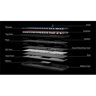 Keychron V6 Max Bluetooth / vezeték nélküli magyar gaming Gateron Jupiter Red mechanikus billentyűzet fekete-szürke (Bon