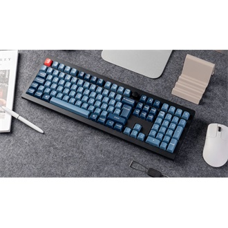 Keychron V6 Max Bluetooth / vezeték nélküli magyar gaming Gateron Jupiter Red mechanikus billentyűzet fekete-szürke (Bon