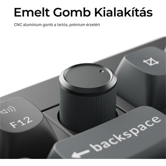 Keychron V6 Ultra 8K Bluetooth / vezeték nélküli magyar Silk POM Banana mechanikus billentyűzet fekete