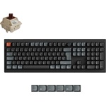 Keychron V6 Ultra 8K Bluetooth / vezeték nélküli magyar Silk POM Brown mechanikus billentyűzet fekete