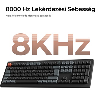 Keychron V6 Ultra 8K Bluetooth / vezeték nélküli magyar Silk POM Red mechanikus billentyűzet fekete