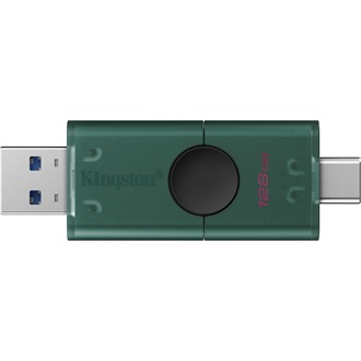 Kingston 128GB DataTraveler Duo G2 USB-A 3.2 Gen1 / USB-C pendrive fekete-zöld