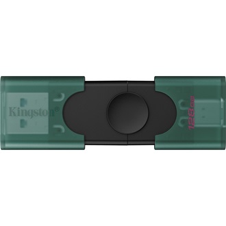 Kingston 128GB DataTraveler Duo G2 USB-A 3.2 Gen1 / USB-C pendrive fekete-zöld