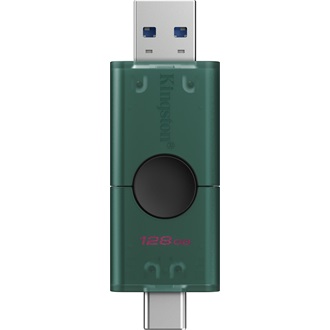 Kingston 128GB DataTraveler Duo G2 USB-A 3.2 Gen1 / USB-C pendrive fekete-zöld