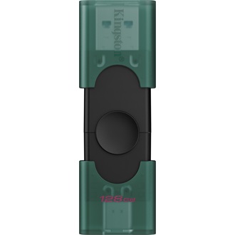 Kingston 128GB DataTraveler Duo G2 USB-A 3.2 Gen1 / USB-C pendrive fekete-zöld