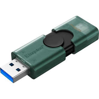 Kingston 128GB DataTraveler Duo G2 USB-A 3.2 Gen1 / USB-C pendrive fekete-zöld