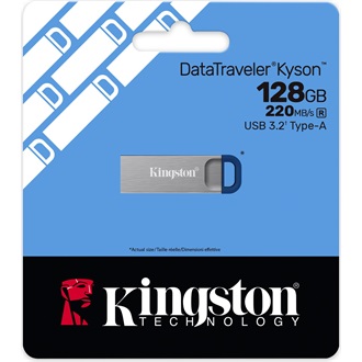 Kingston 128GB DataTraveler Kyson USB-A 3.2 Gen1 pendrive fém