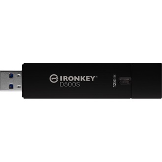 Kingston 128GB IronKey D500S USB 3.2 Gen 1 pendrive fekete