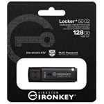 Kingston 128GB IronKey Locker+ 50 G2  XTS-AES Encrypted, USB 3.2 Gen1 pendrive
