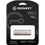 Kingston 128GB IronKey Locker 50+  XTS-AES Encrypted, USB 3.2 Gen1 pendrive