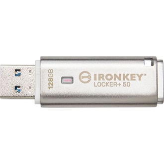 Kingston 128GB IronKey Locker 50+  XTS-AES Encrypted, USB 3.2 Gen1 pendrive