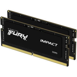 Kingston FURY Impact 16GB 4800MT/s DDR5 - SODIMM memória Non-ECC Unbuffered CL38 Kit of 2 fekete