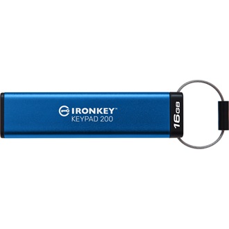 Kingston 16GB IronKey Keypad 200 USB 3.2 Gen 1 pendrive kék
