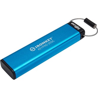 Kingston 16GB IronKey Keypad 200 USB-C 3.2 Gen 1 pendrive kék
