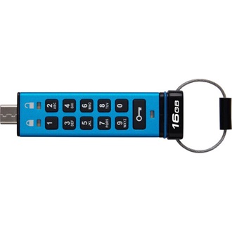 Kingston 16GB IronKey Keypad 200 USB-C 3.2 Gen 1 pendrive kék