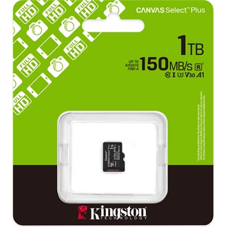 Kingston 1TB Canvas Select Plus Gen3 Class 10 UHS-1 A1 microSDXC memóriakártya Single Pack