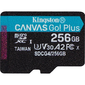 Kingston 256GB Canvas Go! Plus Gen4 UHS-1 Class10 U3 V30 A2 microSDXC memóriakártya
