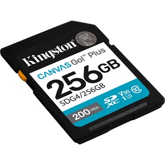 Kingston 256GB Canvas Go! Plus Gen4 UHS1 U3 V30 SDXC memóriakártya