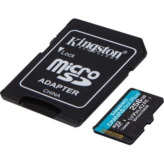 Kingston 256GB Canvas Go! Plus Class10 UHS-I U3 V30 A2 microSDXC memóriakártya