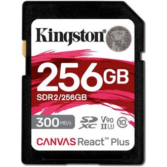 Kingston 256GB Canvas React Plus UHS-II U3 V90 SDXC
