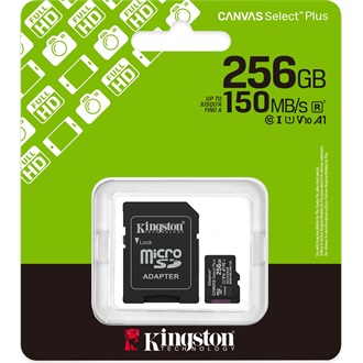 Kingston 256GB Canvas Select Plus UHS-1 U1 V10 A1 microSDXC memóriakártya