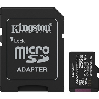 Kingston 256GB Canvas Select Plus UHS-1 U1 V10 A1 microSDXC memóriakártya