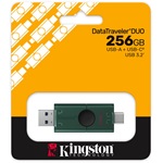 Kingston 256GB DataTraveler Duo G2 USB-A 3.2 Gen1 / USB-C pendrive fekete-zöld
