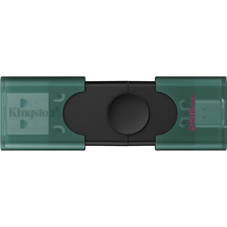 Kingston 256GB DataTraveler Duo G2 USB-A 3.2 Gen1 / USB-C pendrive fekete-zöld