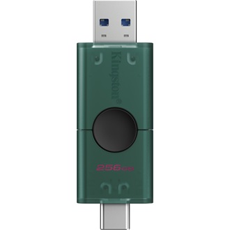 Kingston 256GB DataTraveler Duo G2 USB-A 3.2 Gen1 / USB-C pendrive fekete-zöld