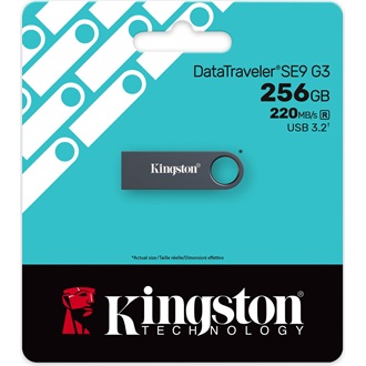 Kingston 256GB DataTraveler SE9 G3 USB-A 3.2 Gen1 pendrive szürke
