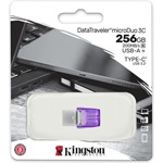 Kingston 256GB DataTraveler microDuo 3C USB 3.2 Gen 1 / USB-C pendrive lila