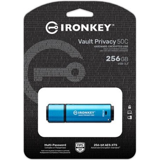 Kingston 256GB IronKey Vault Privacy 50 AES-256 Encrypted, FIPS 197 USB Type-C 3.2 Gen1 pendrive