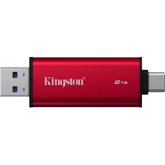 Kingston Dual Portable 2TB USB-A/C 3.2 Gen2 SSD piros