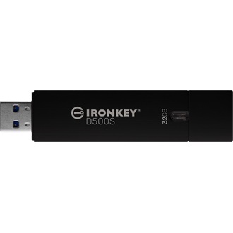 Kingston 32GB IronKey D500S USB 3.2 Gen 1 pendrive fekete