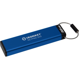 Kingston 32GB IronKey Keypad 200 USB 3.2 Gen 1 pendrive kék