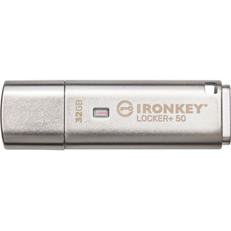 Kingston 32GB IronKey Locker 50+  XTS-AES Encrypted, USB 3.2 Gen1 pendrive