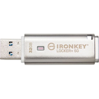 Kingston 32GB IronKey Locker 50+  XTS-AES Encrypted, USB 3.2 Gen1 pendrive