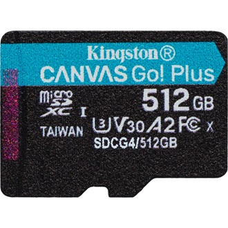 Kingston 512GB Canvas Go! Plus Gen4 UHS-1 Class10 U3 V30 A2 microSDXC memóriakártya Single Pack