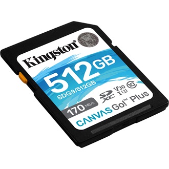 Kingston 512GB Canvas Go! Plus UHS1 U3 V30 SDXC memóriakártya