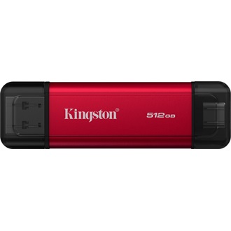 Kingston Dual Portable 512GB USB-A/C 3.2 Gen2 SSD piros