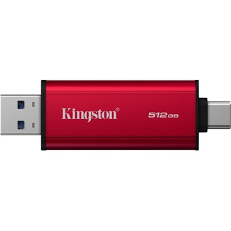 Kingston Dual Portable 512GB USB-A/C 3.2 Gen2 SSD piros
