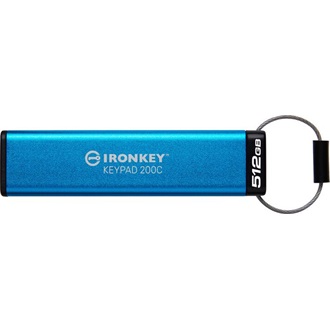 Kingston 512GB IronKey Keypad 200, FIPS 140-3 Lvl 3 (Pending) AES-256 Encrypted