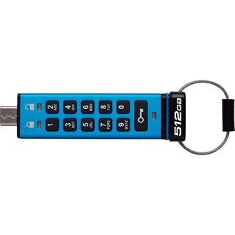 Kingston 512GB IronKey Keypad 200, FIPS 140-3 Lvl 3 (Pending) AES-256 Encrypted